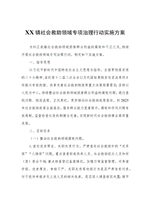 XX镇社会救助领域专项治理行动实施方案.docx