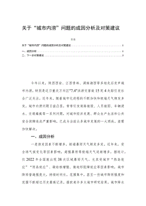 关于“城市内涝”问题的成因分析及对策建议.docx