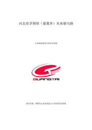 山体滑坡事故专项应急预案.docx