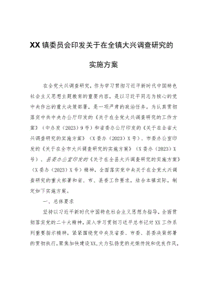 关于在全镇大兴调查研究的实施方案.docx