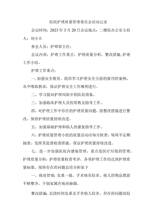医院护理质量管理委员会活动记录.docx