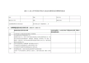 浙江工业大学外国语学院专业技术教师岗位聘期考核表.docx