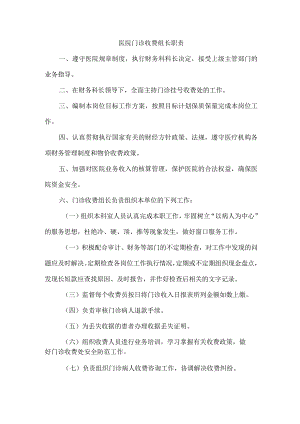 医院门诊收费组长职责.docx