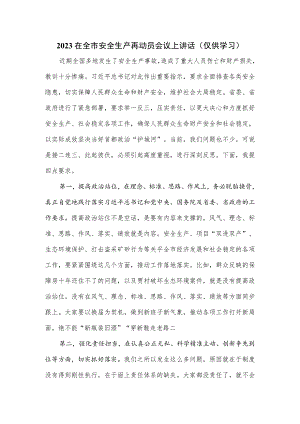 2023在全市安全生产再动员会议上讲话.docx