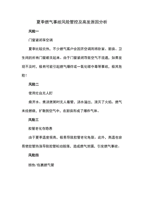 夏季燃气事故风险管控及高发原因分析.docx