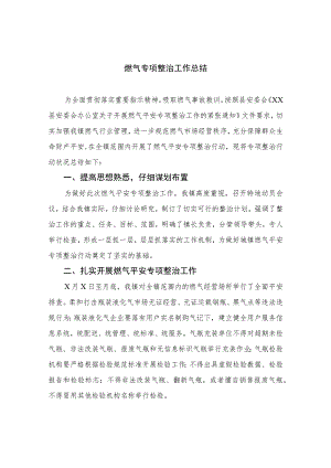 2023燃气专项整治工作总结最新精选版【八篇】.docx