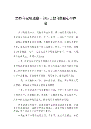 全国纪检监察干部队伍教育整顿心得体会自我剖发言材料7篇.docx