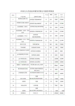 河南文人信息技术服务有限公司报价明细表.docx
