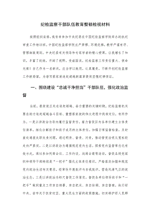 纪检监察干部队伍教育整顿检视材料四篇（含六个方面范文）.docx