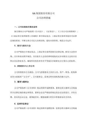 XX集团股份有限公司公司治理措施.docx