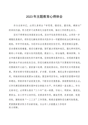 财政所党支部书记2023年主题教育心得体会七篇.docx