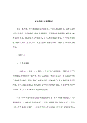 青年教师个人发展三年规划.docx