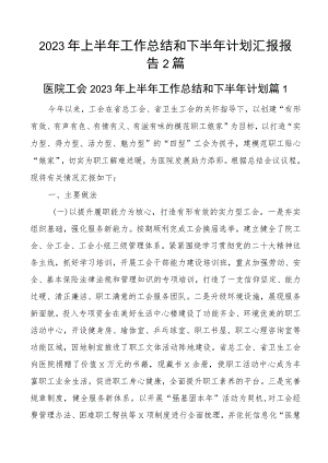 2023年上半年工作总结和下半年计划汇报报告2篇.docx