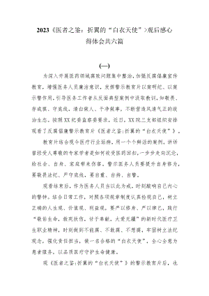 2023《医者之鉴：折翼的“白衣天使”》观后感心得体会共六篇.docx