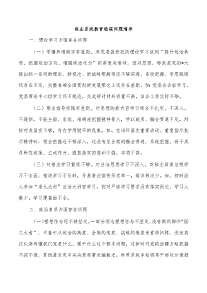 林业系统教育检视问题清单.docx