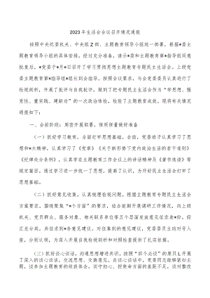 2023年生活会会议召开情况通报.docx