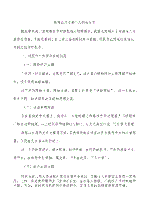 教育活动专题个人剖析发言.docx