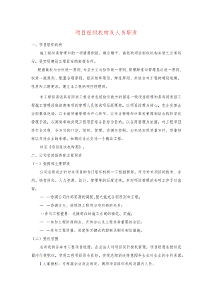 项目组织机构及人员职责.docx