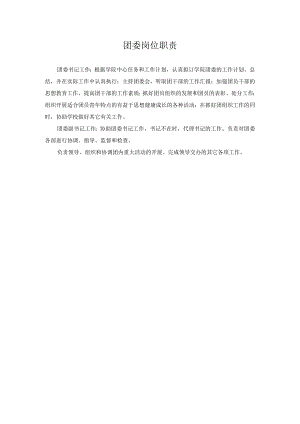 团委岗位职责.docx