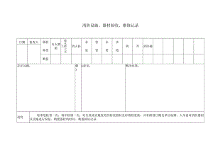 消防设施、器材验收、维修记录范文.docx