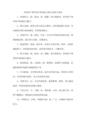 形容某个事件的声势或意义极大的四字成语.docx