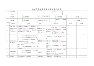 特种设备使用单位信用分类评价表.docx