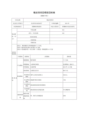 粮改饲项目绩效目标表.docx