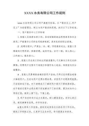 水务有限公司工作规则.docx
