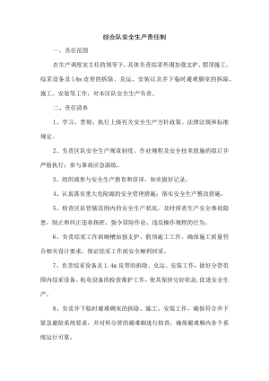 综合队安全生产责任制.docx