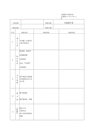 吊篮脚手架验收记录范文.docx