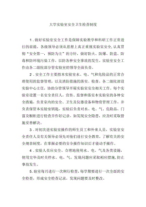 大学实验室安全卫生检查制度.docx