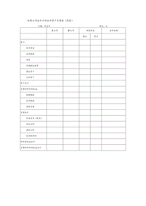 电商公司合并日的合并资产负债表（简表）.docx