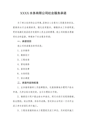水务有限公司社会服务承诺.docx