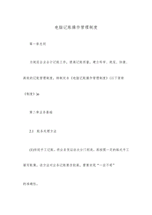 电脑记账操作管理制度.docx