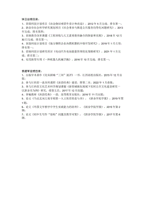 钟卫业绩目录.docx