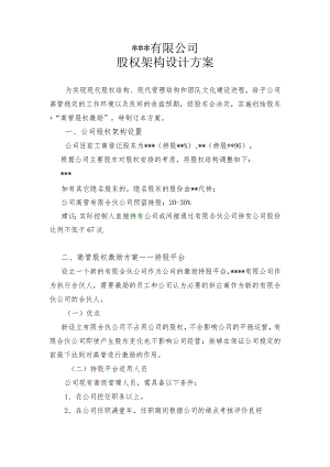 股权架构设计方案（股权激励）.docx