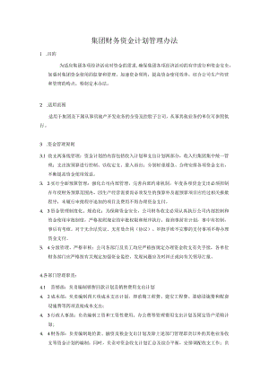 集团财务资金计划管理办法.docx