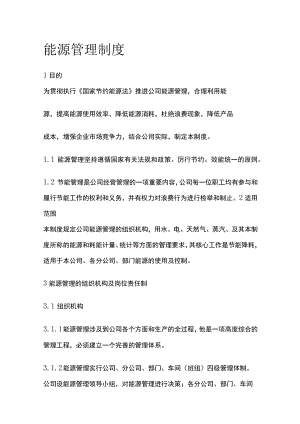 能源管理制度 标准版.docx