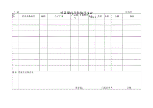 近效期药品催销月报表.docx