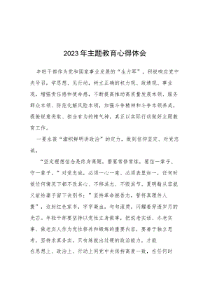 2023年主题教育心得体会发言提纲十篇.docx