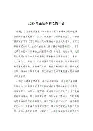 2023开展主题教育的心得体会七篇.docx