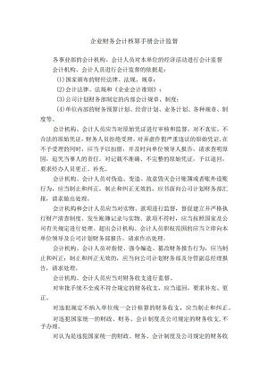 企业财务会计核算手册会计监督.docx