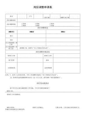 岗位调整申请表.docx