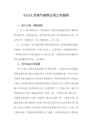 天然气有限公司工作规则.docx