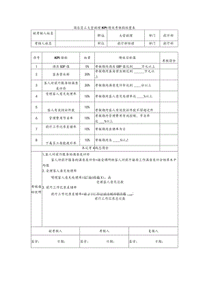 酒店员工大堂副理KPI绩效考核指标量表.docx
