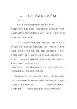 污水处理工艺-CAST.docx