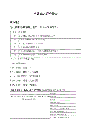 手足麻木评分量表.docx