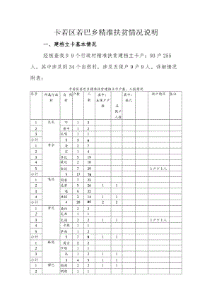 卡若区若巴乡精准扶贫情况调查说明.docx