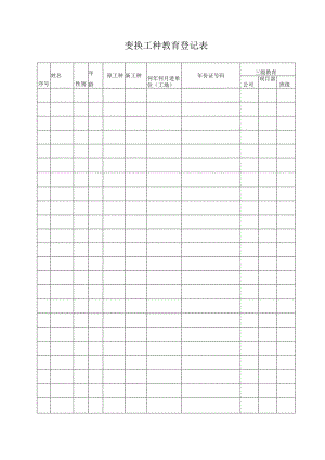 变换工种教育登记表()范文 .docx