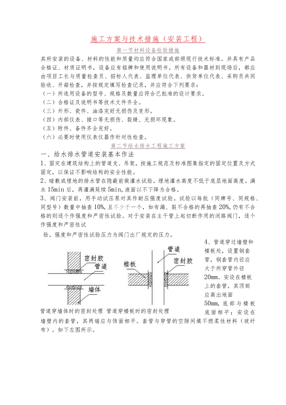 施工方案与技术措施(安装工程).docx_第1页